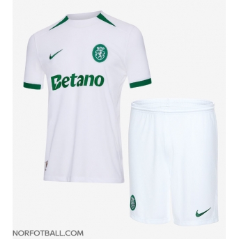 Billige Fotballdrakt Sporting CP Replika Bortedraktsett Barn 2024-25 Kortermet (med bukser)